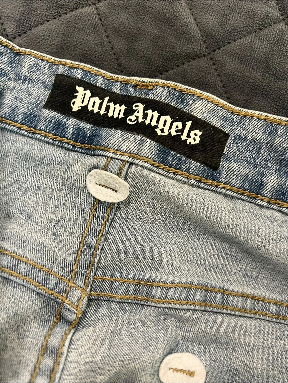 Palm Angel Jeans Men’s Size 36 Skinny Light Wash Logo Spell Out Designer